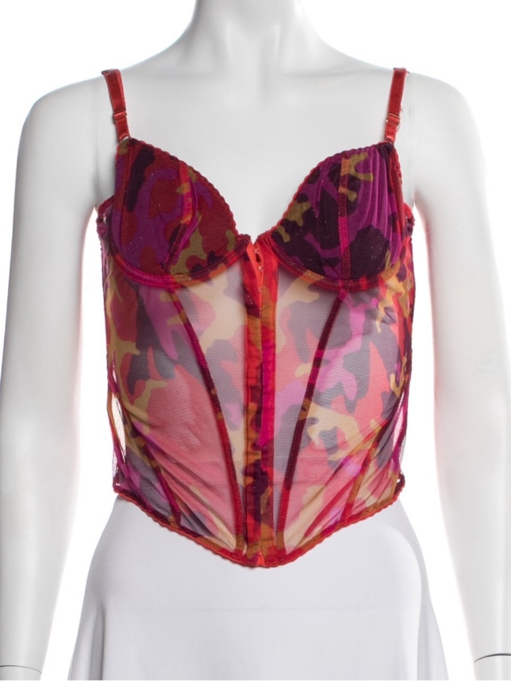 Roberto Cavalli Mesh Bustier Top 2000s